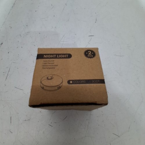 2PK MOTION SENSOR AUTOMATIC ON/OFF RECHARGEABLE NIGHT LIGHT - WHITE image 3