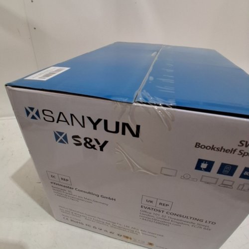 SANYUN 4'' 2-WAY POWERED BOOKSHELF SPEAKERS - WHITE (MODEL: SW205) image 4