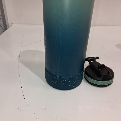 THERMOFLASK DOUBLE WALL VACUUM INSULATED STAINLESS STEEL WATER BOTTLE - 40 OZ - BLUE/GREEN- (MODEL: 1630877) image 4