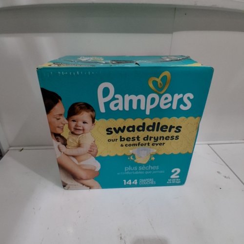 144PK PAMPERS SWADDLERS DISPOSABLE DIAPERS - SIZE 2 (10LBS -22LBS) image 3
