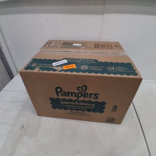 168PK PAMPERS SWADDLERS DISPOSABLE DIAPERS - SIZE 3 (13-26LBS) image 3