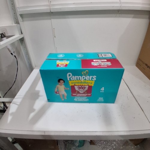 100PK PAMPERS SWADDLERS UP TO 100% LEAKPROOF BABY DIAPERS - SIZE 4 (15-34LBS) image 2