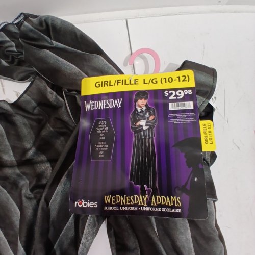 3PC GIRL'S RUBIES WEDNESDAY ADDAMS NEVERMORE ACADEMY SCHOOL UNIFORM COSTUME - LARGE 10/12 (STYLE: 1000159) image 3