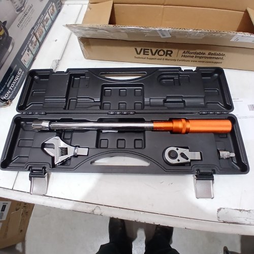VEVOR ADJUSTABLE TORQUE WRENCH SET, MECHANICAL DUAL RANGE SCALES TORQUE WRENCH KIT - 1/2" - 10-150FT.LB - ORANGE - image 2