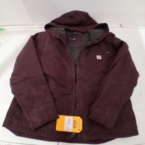 WOMENS CARHARTT WASHED DUCK SHERPA LINED JACKET - LARGE - PURPLE (STYLE:104292-V26) image 2