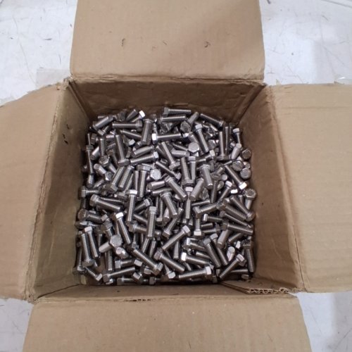 APPROX. 150PK STAINLESS STEEL HEX DRIVE AND HEAD BOLT - 3/4" X 1/4" - SILVER (MODEL: ABP 316F593G) image 2