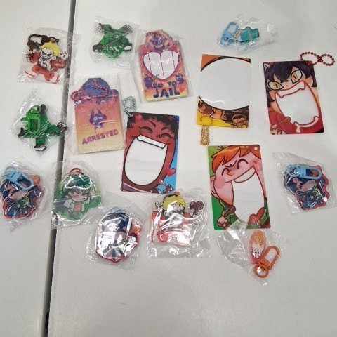16PK ASSORTED ANIME KEYCHAINS - MULTICOLOR image 2