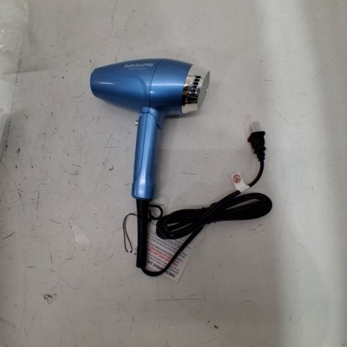 BABYLISSPRO NANO TITANIUM COMPACT FOLDING IONIC HAIR DRYER - 1200 WATTS - BLUE/SILVER (MODEL: BNT910C) image 3