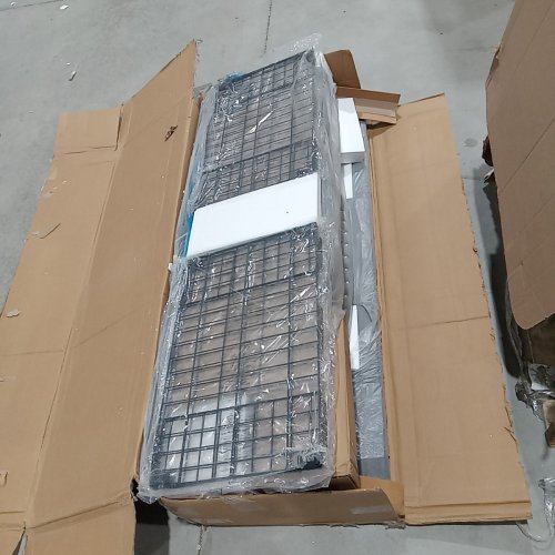 ISOMETRICS UPHOLSTRED BEDFRAME WITH HEADBOARD, FOOT BOARD AND 4 LARGE STORAGE DRAWERS - FULL - GREY (MODEL:HB0704GY) image 3