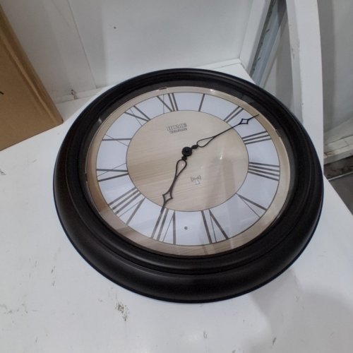 PYTHA ILLUMINATED WATERPROOF ROMAN OUTDOOR WALL CLOCK - 18" - BLACK (MODEL: T10009B86-L/LED7BR18) image 4