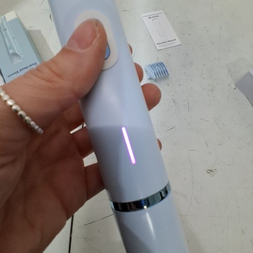 WOMEN'S ELECTRIC DUAL HEADED SHAVER BIKINI TRIMMER - 2-IN-1, USB RECHARGEABLE - LIGHT BLUE image 2