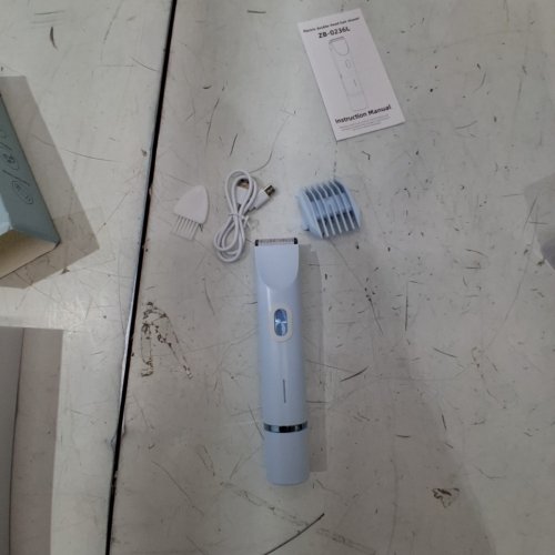 WOMEN'S ELECTRIC DUAL HEADED SHAVER BIKINI TRIMMER - 2-IN-1, USB RECHARGEABLE - LIGHT BLUE image 3
