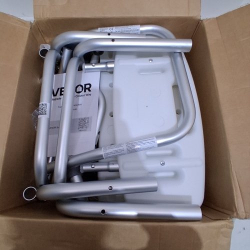 TUB TRANSFER BENCH FOR BATHTUB, ADJUSTABLE SHOWER SEATS FOR ADULTS - 400LBS CAPACITY - WHITE/SILVER (MODEL: FBL630263) image 2