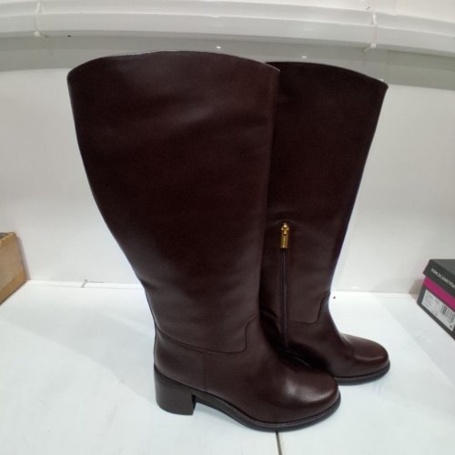 WOMEN'S VINCE CAMUTO LEATHER KNEE-HIGH BOOTS - 11 WIDE CALF - RICH MAHOGANY (STYLE: VC-AMREE2) image 3