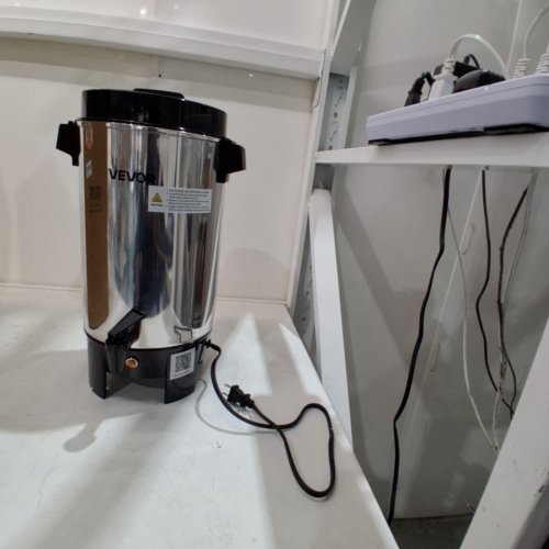 COMMERCIAL COFFEE URN DISPENSER/ELECTRIC BOILER FOR FAST BREWING - 42 CUPS - 120 V - STAINLESS STEEL/BLACK (MODEL: FCMLA042) image 4