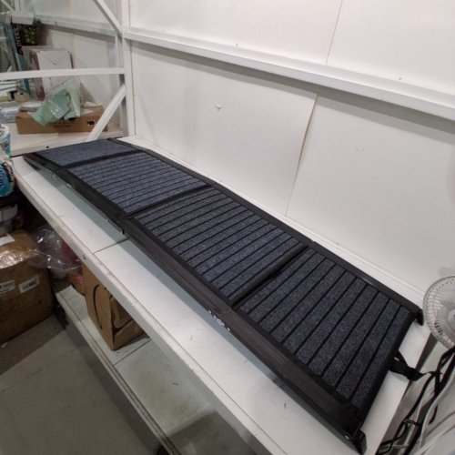 WORMUTONG LARGE NON-SLIP FOLDING DOG RAMP FOR VEHICLES - 71" X 20"/285LBS MAX - BLACK/GRAY image 3