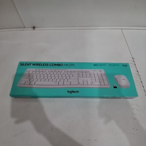 2PC LOGITECH WIRELESS MOUSE & KEYBOARD COMBO WITH SILENTTOUCH TECHNOLOGY - WHITE (MODEL: MK295) image 3