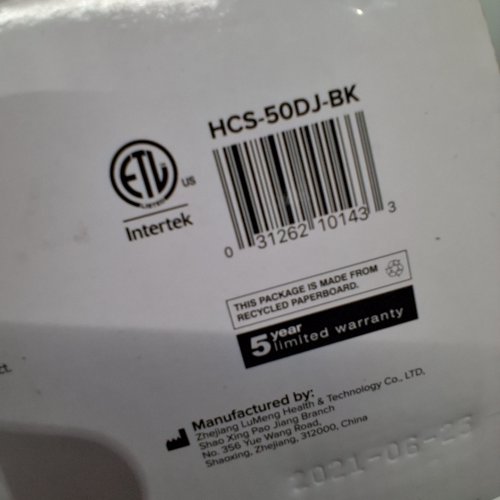 HOMEDICS CONTOURING BACK SUPPORT WITH HEAT - BLACK (MODEL: HCS-50DJ-BK) image 2