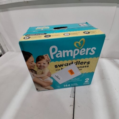 144PK PAMPERS SWADDLERS DISPOSABLE DIAPERS - SIZE 2 (10LBS -22LBS) image 2