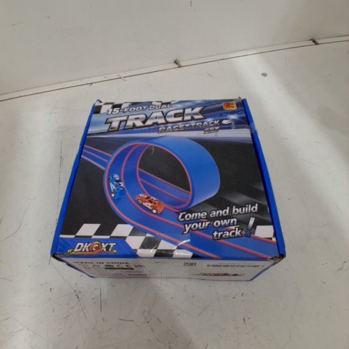 FLEXIBLE DOUBLE LANE RACETRACK FOR CARS - 15FT - BLUE AND RED image 3