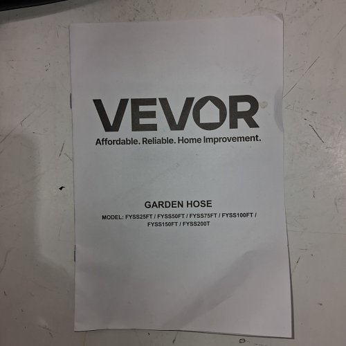 VEVOR HYBRID GARDEN HOSE 150 PSI - 75FT - BLACK / ORANGE (MODEL: FYSS75FT) image 3