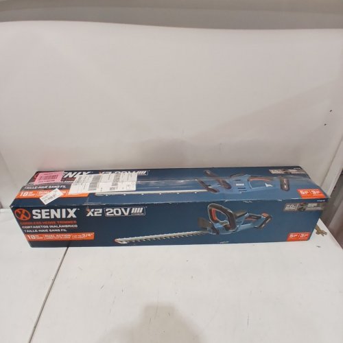 SENIX 40 V CORDLESS HEDGE TRIMMER KIT - 40 V - 18" - BLUE / BLACK (MODEL: HTX2-M) image 4