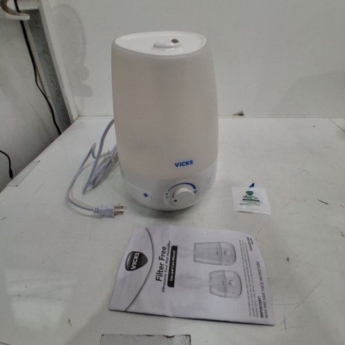 VICKS ULTRASONIC FILTER FREE COOL MIST HUMIDIFIER - 3.8L TANK, APPROX 400SQ.FT COVERAGE - WHITE - (MODEL: VUL545CV1) image 3