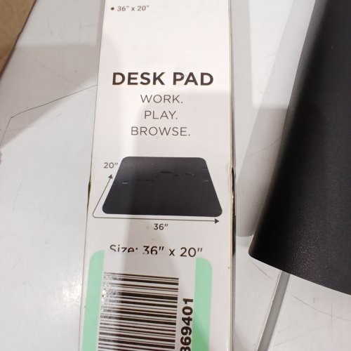ZBRANDS NON-SLIP LEATHER DESK PAD - 36" X 20" - BLACK image 3