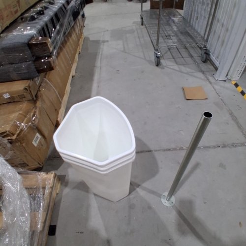 RRC TRIPLE-BIN CORNER RECYCLING CENTER - WHITE (MODEL: RRC28K-W) image 4