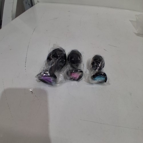 3PC ADULT ANAL TRAINER BUTT PLUG TOYS - ASSORTED SIZES- BLACK image 2
