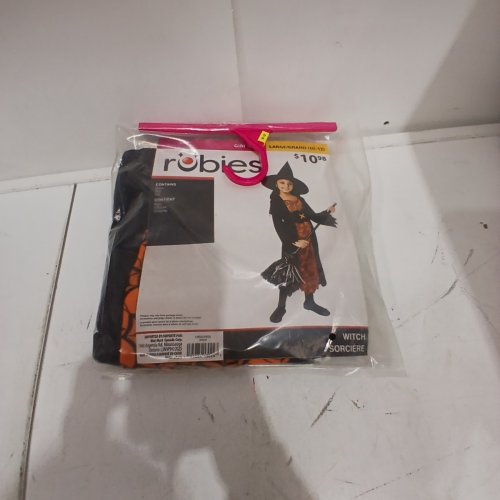 3PC GIRLS RUBIES WITCH COSTUME - LARGE (10-12) - BLACK/ORANGE (STYLE: 701424) image 2