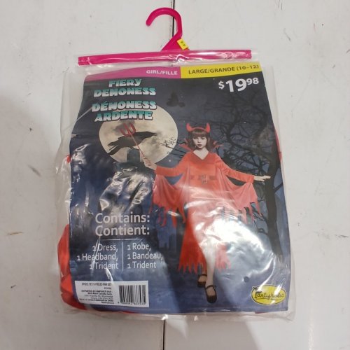 3PC GIRLS PARTYHOLIC FIERY DEMONESS COSTUME - LARGE (10-12) - RED (STYLE: 70196) image 2