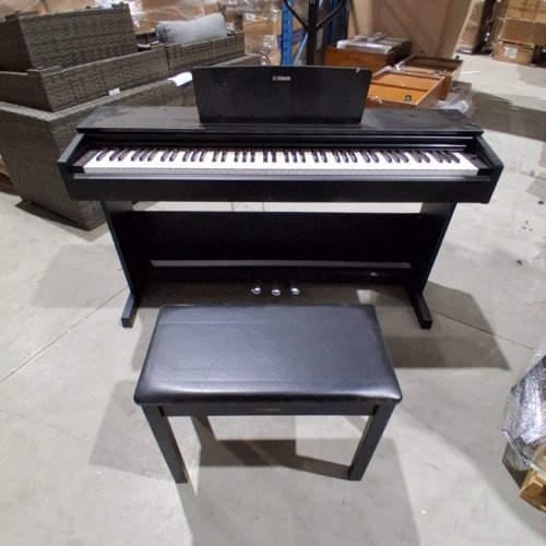 2PC YAMAHA 88-KEY DIGITAL PIANO WITH 3 PEDALS + STOOL - BLACK - (MODEL: YDP-103B) image 4