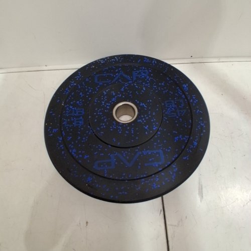 CAP BARBELL OLYMPIC SPECKLED BUMPER PLATE - 45LBS - BLACK/BLUE (MODEL: OPR9IS-045) image 2