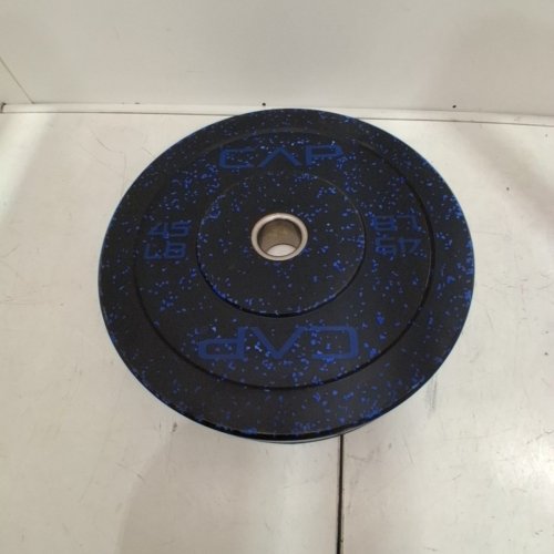 CAP BARBELL OLYMPIC SPECKLED BUMPER PLATE - 45LBS - BLACK/BLUE (MODEL: OPR9IS-045) image 3