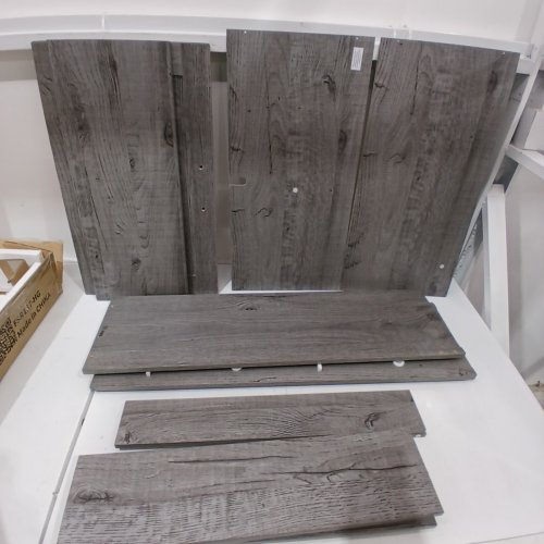 SOBUY 2-TIER WOODEN SHOE CABINET STORAGE UNIT - 31" X 9" X 22" - GREY (MODEL: FSR137-HG) image 2