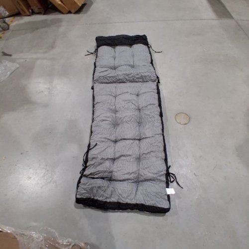 TENLEAF FOLDING CHAISE LOUNGE CUSHIONS - QUICK-DRY OUTDOOR RECLINER PADS WITH SHREDDED FOAM & TIE STRAPS - 72" X 21" - BLACK/WHITE (MODEL: CUSHIONS-A3) image 4