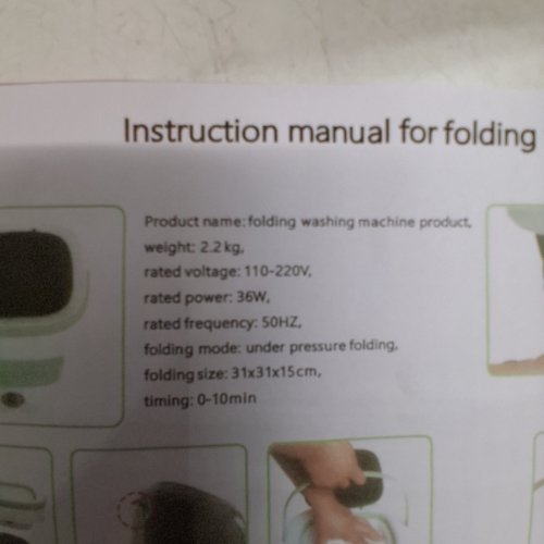 FOLDABLE WASHING MACHINE - 36W - 16 L - PURPLE AND WHITE (MODEL: FOLDABLE WASHING MACHINE) image 3