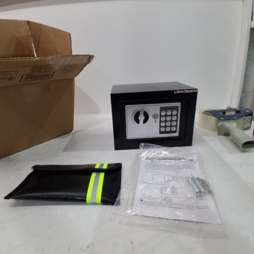 LOCKSWORTH 0.2 CUBIC SAFE BOX WITH ELECTRONIC KEYPAD AND WATERPROOF BAG - BLACK image 3