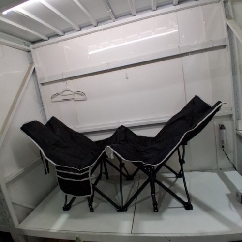 OVERMONT CAMPING COT WITH MATTRESS - 550LBS CAPACITY - BLACK image 2