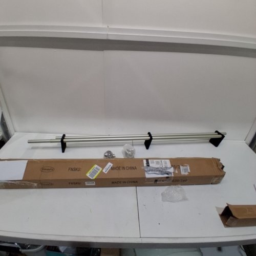 VIMAYTA ALLOY ALUMINUM - TELESCOPING DRAPERY ROD FOR WINDOWS - 36" - 72" - SILVER image 2