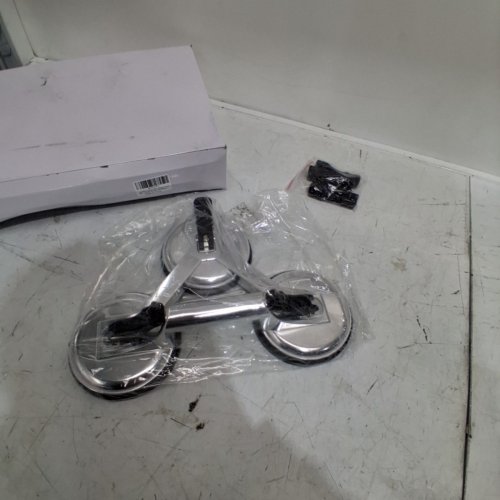 GENUBI TRIPLE GLASS SUCTION LIFTER CUP, HEAVY DUTY ALUMINUM PLATE HANDLE HOLDER - SILVER (MODEL:GNB-3SGL-S) image 2
