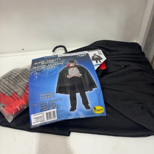 4PC BOYS PARTYHOLIC BLOOD THIRSTY VAMPIRE COSTUME SET - ONE SIZE - BLACK / RED image 2
