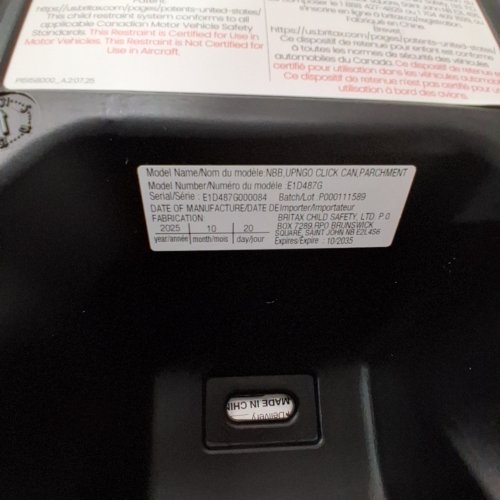 BRITAX UPNGO CLICK BACKLESS BOOSTER CAR SEAT WITH RIGID LUAS - 120 LBS - LIGHT GREY (MODEL:E1D487A) image 2