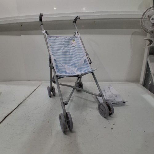 JC TOYS BERENGUER BOUTIQUE SINGLE UMBRELLA BABY DOLL STROLLER - 16" - ELEPHANT THEME BLUE - (MODEL:‎81485B) image 2