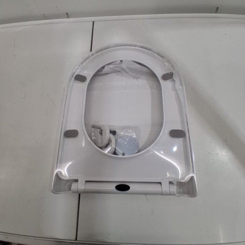 AOMKES D ELONGATED SHAPED TOILET SEAT QUIET CLOSE - 18" - WHITE image 3