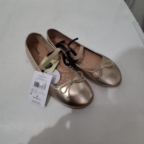 GIRLS' GEORGE BALLET FLATS - 4 - GOLD (STYLE: 61POLLYY26) image 3