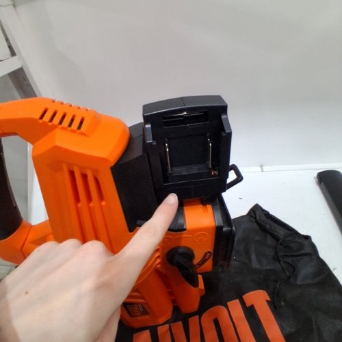 AIVOLT CORDLESS LEAF VACUUM BLOWER MULCHER WITH 40L BAG - TOOL ONLY - 40V - ORANGE/BLACK image 5