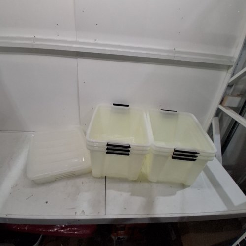 6PK IRIS STORAGE BINS WITH LIDS - 12 L - PEARL (MODEL: 200411) image 3