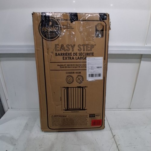 REGALO EASY STEP ADJUSTABLE EXTRA WIDE METAL SAFETY GATE, 30" X 29" - 49" - BLACK (MODEL: 1164EBDS) image 5